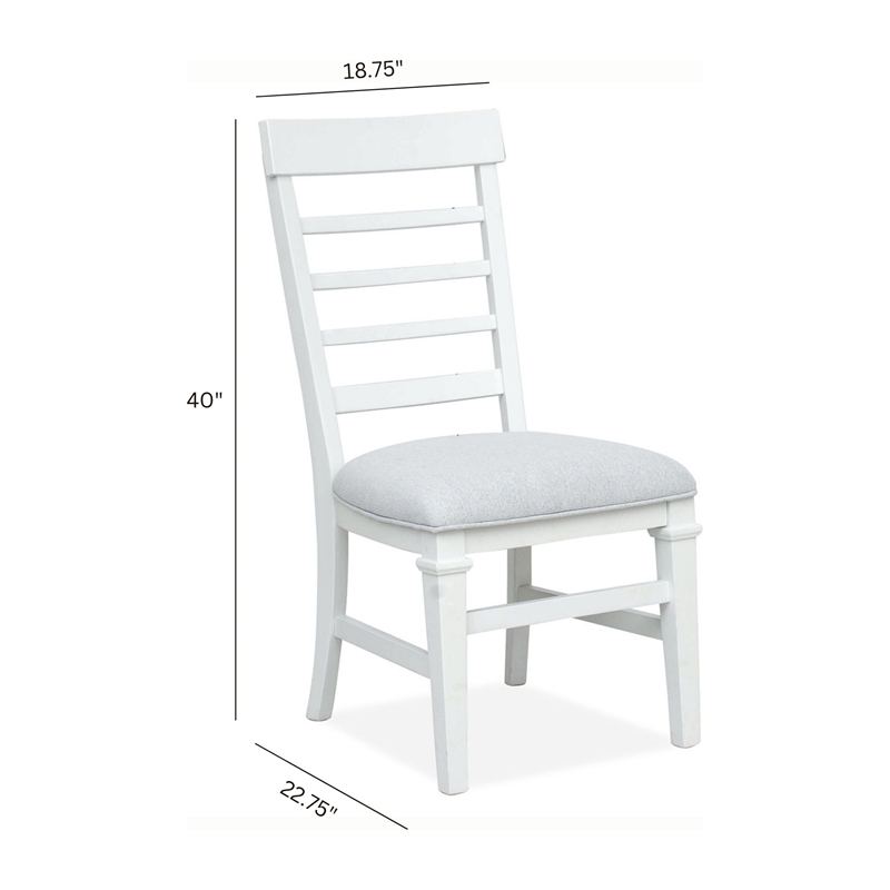 Magnussen Home Charleston White Dove White Upholstered Side Chair Two Pack