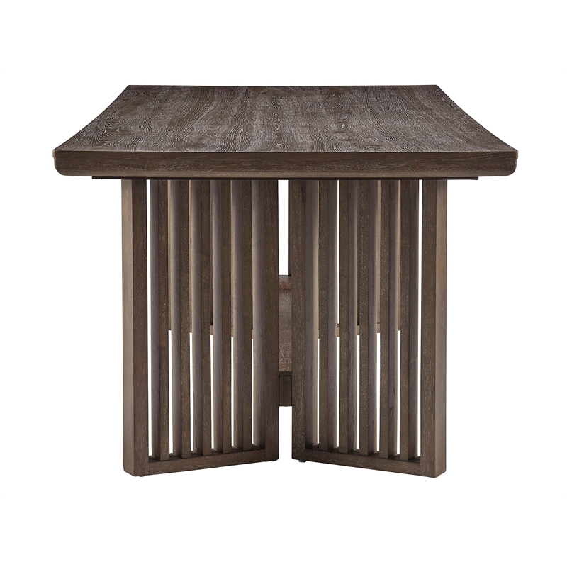 Magnussen Home Kavanaugh Weathered Kona Brown Trestle Dining Table