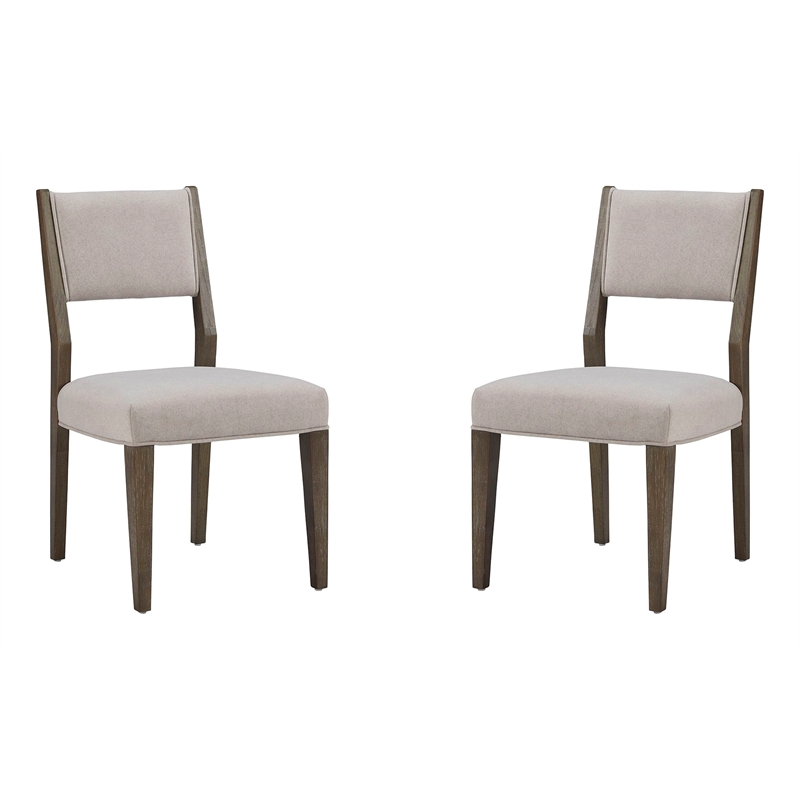 Magnussen Home Kavanaugh Weathered Kona Brown Upholstered Side Chair Two Pack