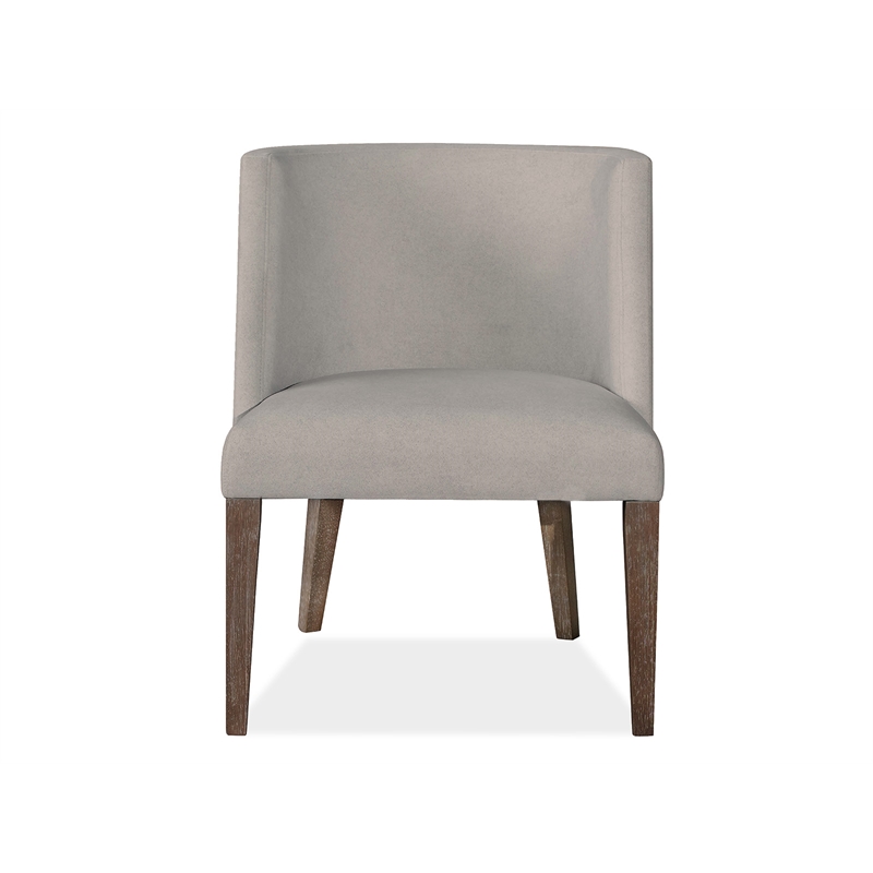 Magnussen Home Kavanaugh Weathered Kona Brown Upholstered Host Chair Two Pack