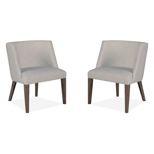 Magnussen Home Kavanaugh Weathered Kona Brown Upholstered Host Chair Two Pack