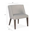 Magnussen Home Kavanaugh Weathered Kona Brown Upholstered Host Chair Two Pack