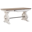 Magnussen Home Bronwyn Alabaster And Toasted Nutmeg Two Tone Writing Desk