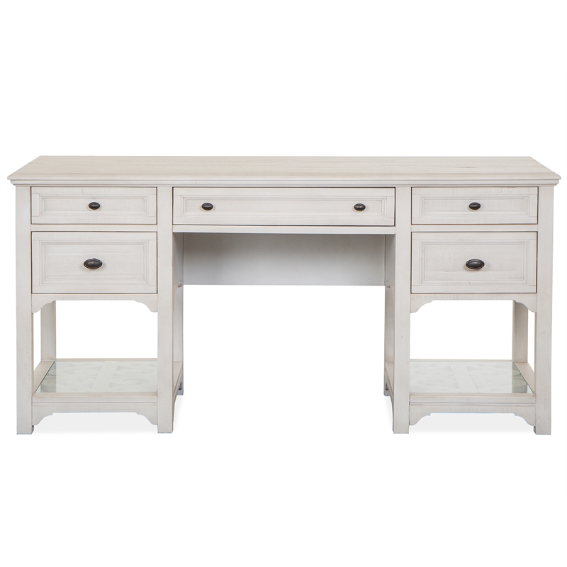 Magnussen Home Bronwyn Alabaster Desk With Hutch