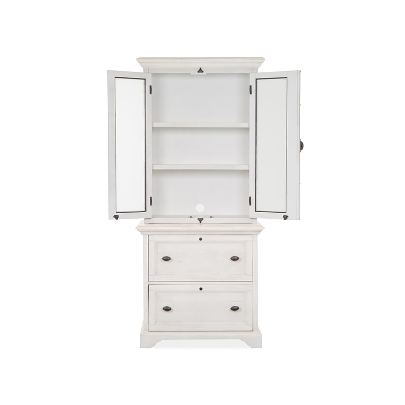 Magnussen Home Bronwyn Alabaster Lateral File With Hutch
