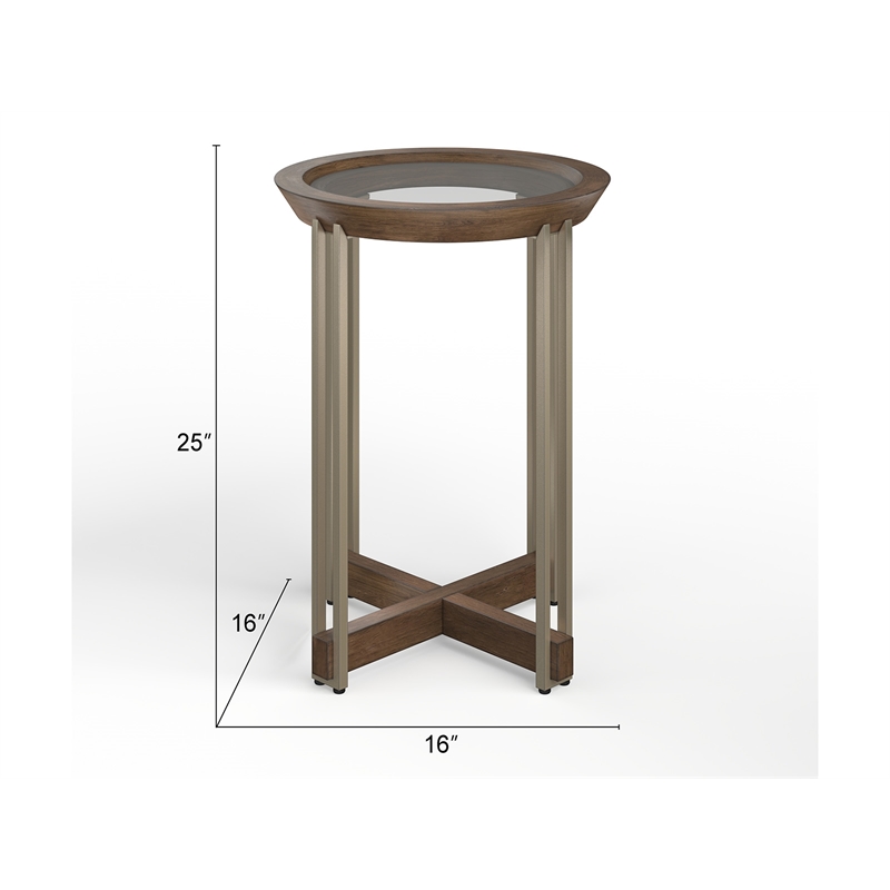 Magnussen Home Elora Glass Round Accent Table