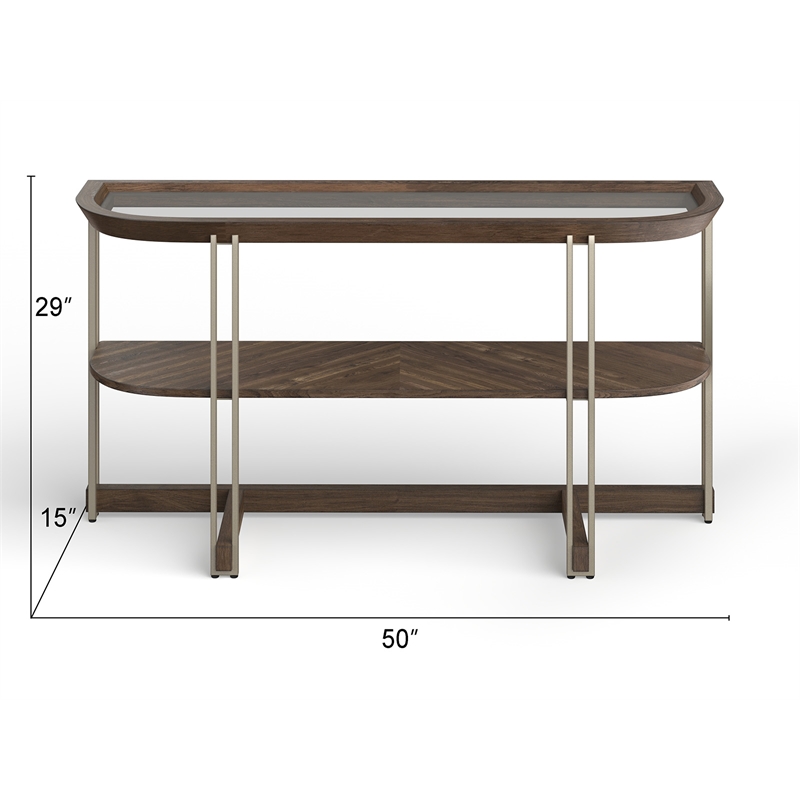 Magnussen Home Elora Demilune Sofa Table