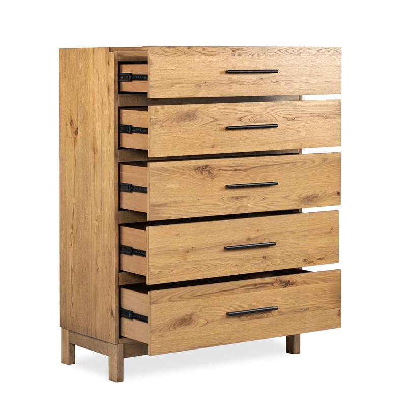 Magnussen Home Davenport Rustic Caramel 5-Drawers Bedroom Chest
