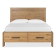 Magnussen Home Davenport Rustic Caramel Queen Panel Storage Bed