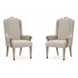 Magnussen Home Marisol Fawn Upholstered Host Chair Two Pack