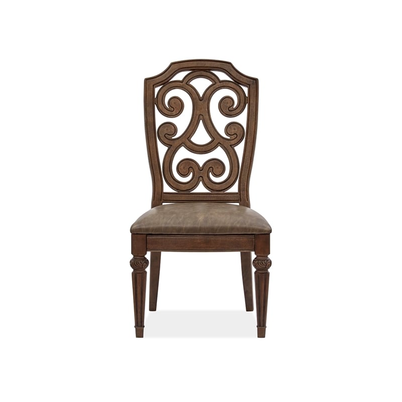 Magnussen Home Durango Willadeene Brown Upholstered Side Chair Two Pack
