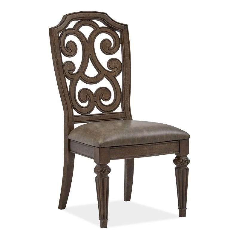 Magnussen Home Durango Willadeene Brown Upholstered Side Chair Two Pack