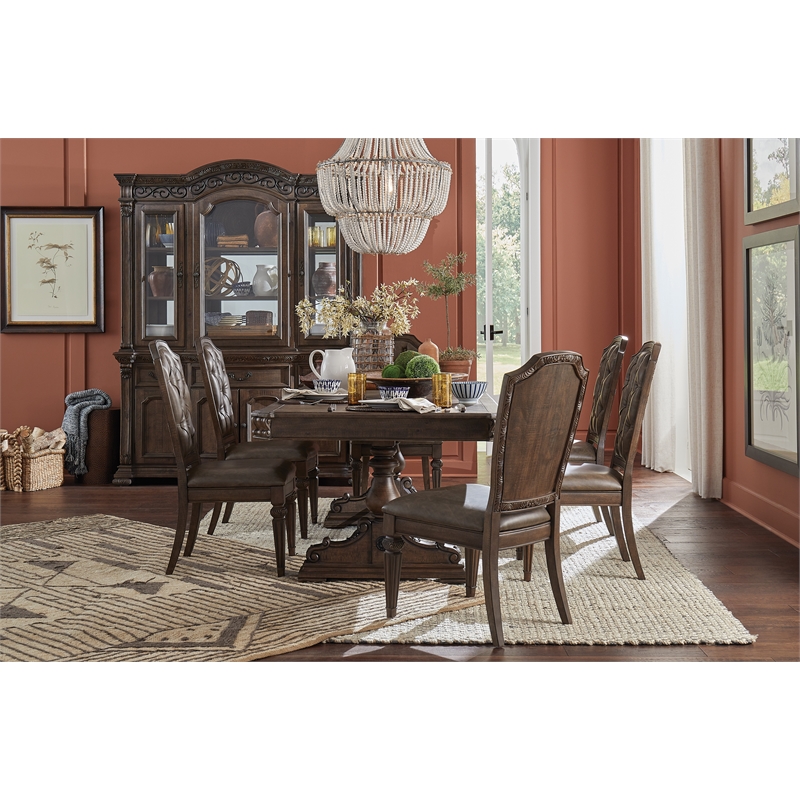 Magnussen Home Durango Willadeene Brown Upholstered Side Chair Two Pack