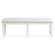 Magnussen Home Willowbrook Egg Shell White Upholstered Bench
