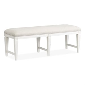 Magnussen Home Willowbrook Egg Shell White Upholstered Bench