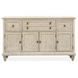 Magnussen Home Newport Solid Wood Buffet/Sideboard in Soft Alabaster Finish