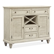 Magnussen Home Newport Solid Wood Buffet/Sideboard in Soft Alabaster Finish