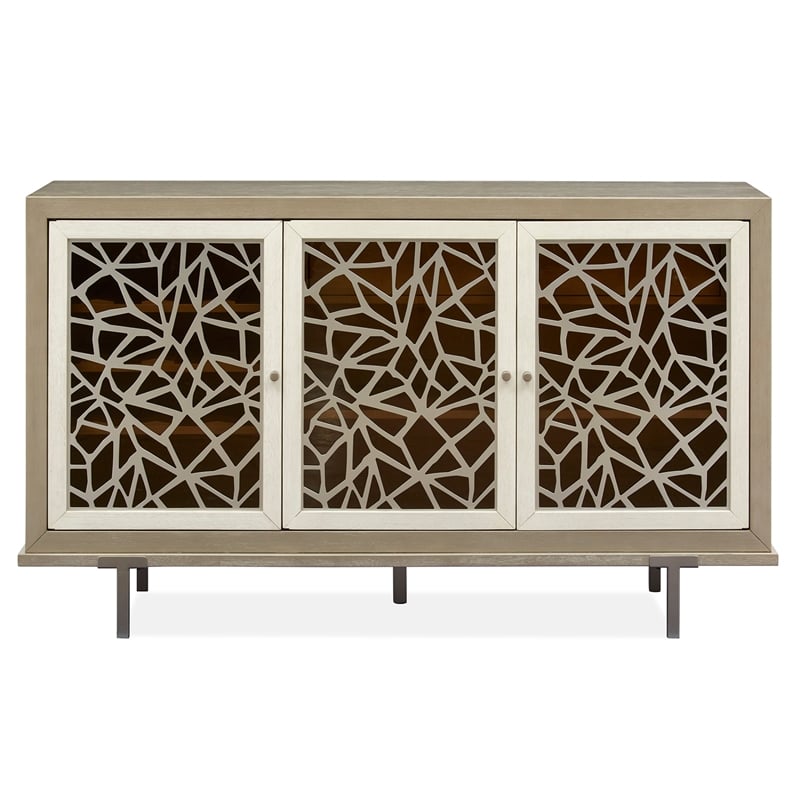 Magnussen Home Lenox Warm Silver And Acadia White Server