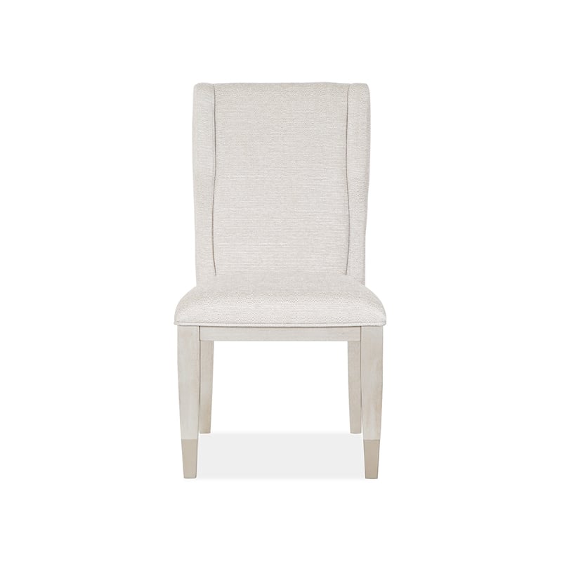 Magnussen Home Lenox Acadia White Upholstered Host Chair Two Pack