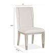 Magnussen Home Lenox Acadia White Upholstered Host Chair Two Pack