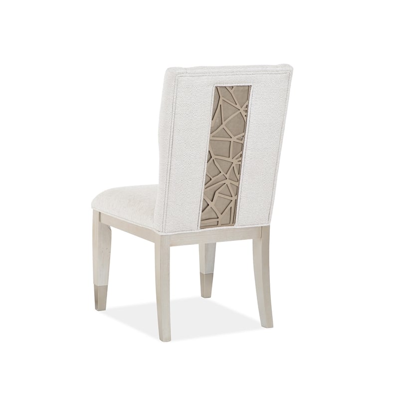Magnussen Home Lenox Acadia White Upholstered Host Chair Two Pack