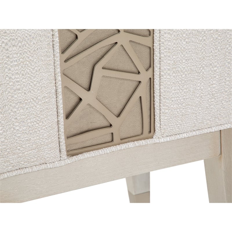Magnussen Home Lenox Acadia White Upholstered Host Chair Two Pack