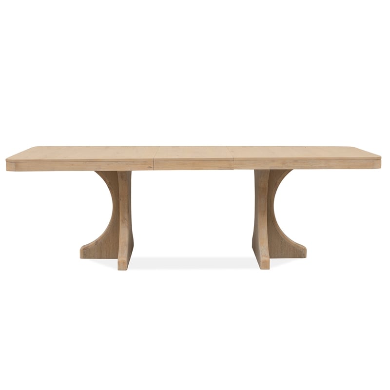 Magnussen Home Somerset Butternut Extendable Trestle Dining Table