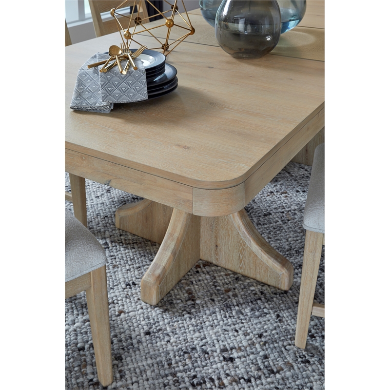 Magnussen Home Somerset Butternut Extendable Trestle Dining Table