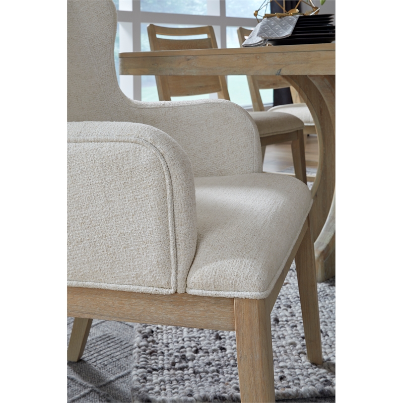 Magnussen Home Somerset Butternut Upholstered Arm Chair Two Pack