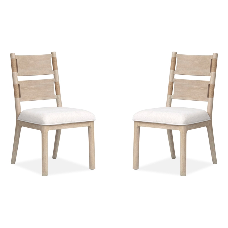 Salt Life Home Sunset Cove Sanibel Brown Upholstered Side Chair Two Pack