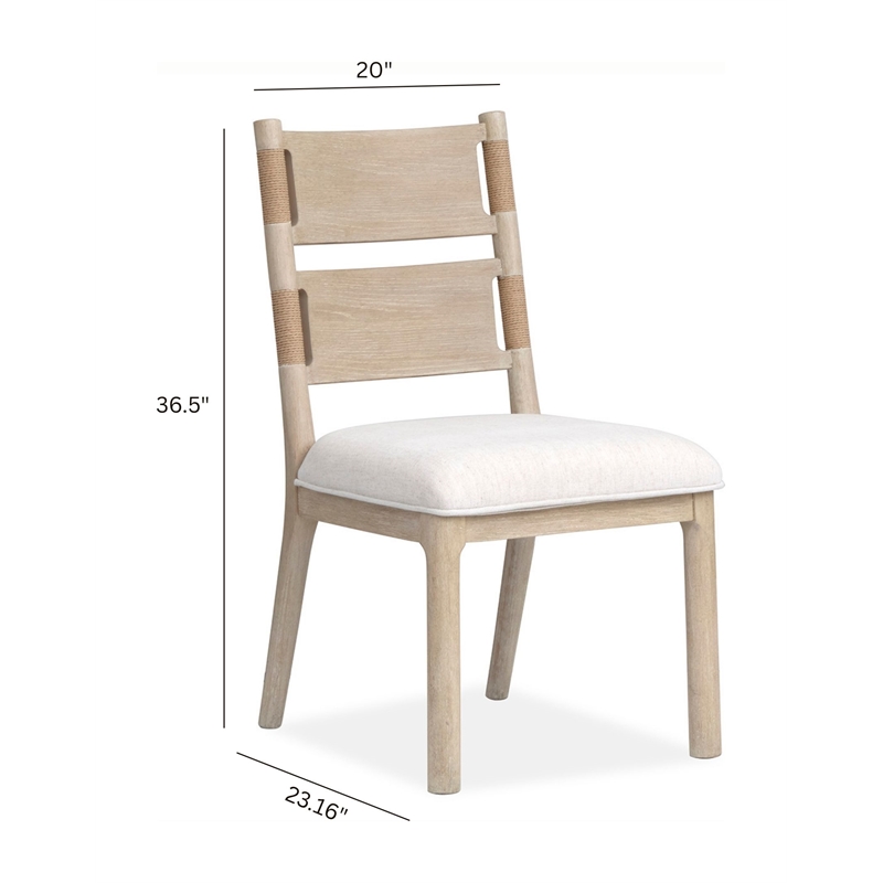 Salt Life Home Sunset Cove Sanibel Brown Upholstered Side Chair Two Pack