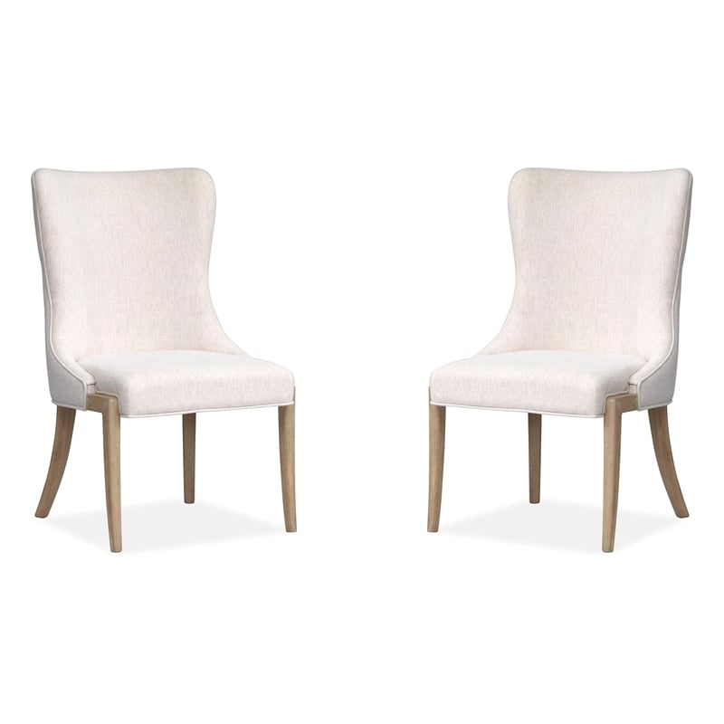 Salt Life Home Sunset Cove Sanibel Brown Upholstered Host Chair Two Pack