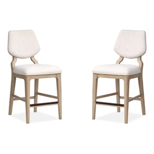 Salt Life Home Sunset Cove Sanibel Brown Upholstered Counter Chair(Set of 2)