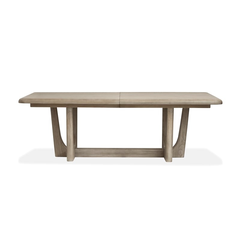 Magnussen Home Braelyn Dorian Grey Extendable Trestle Dining Table