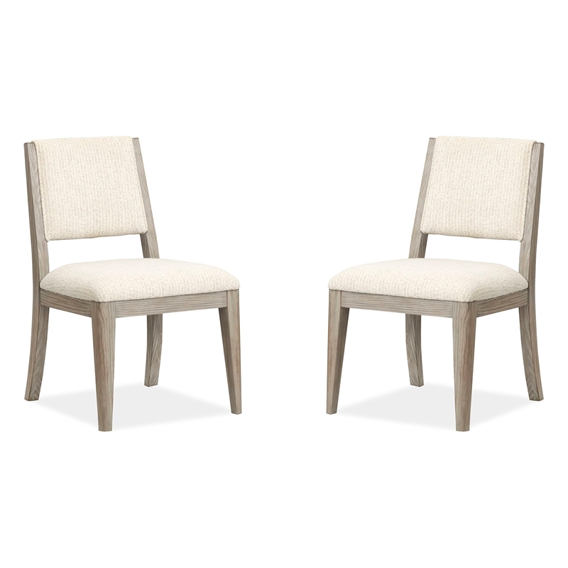Magnussen Home Braelyn Dorian Grey Upholstered Side Chair Two Pack