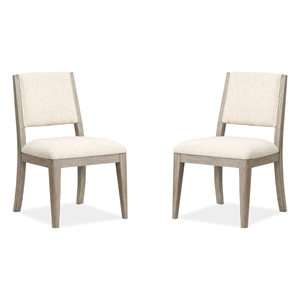 Magnussen Home Braelyn Dorian Grey Upholstered Side Chair Two Pack