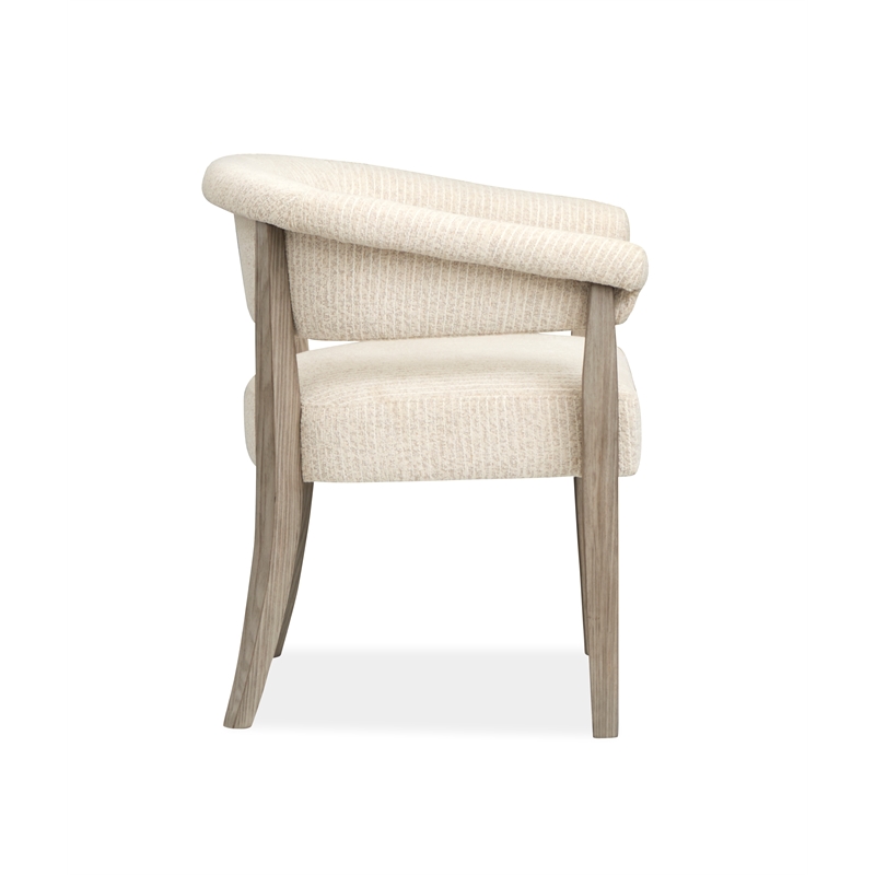 Magnussen Home Braelyn Dorian Grey Upholstered Host Chair Two Pack