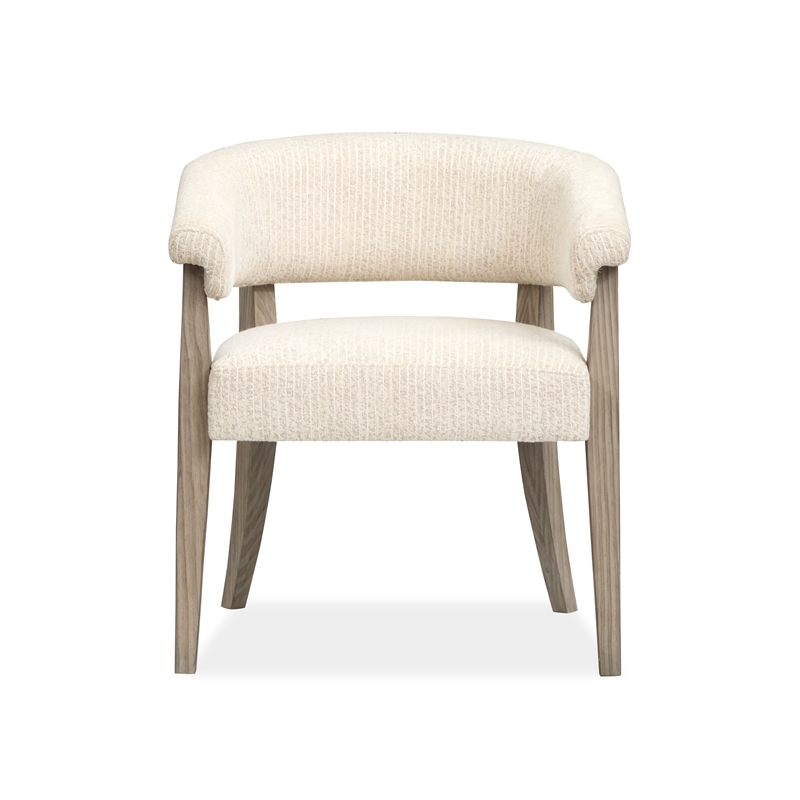 Magnussen Home Braelyn Dorian Grey Upholstered Host Chair Two Pack
