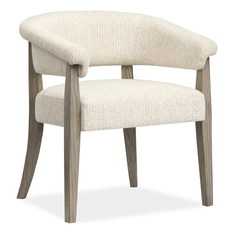 Magnussen Home Braelyn Dorian Grey Upholstered Host Chair Two Pack