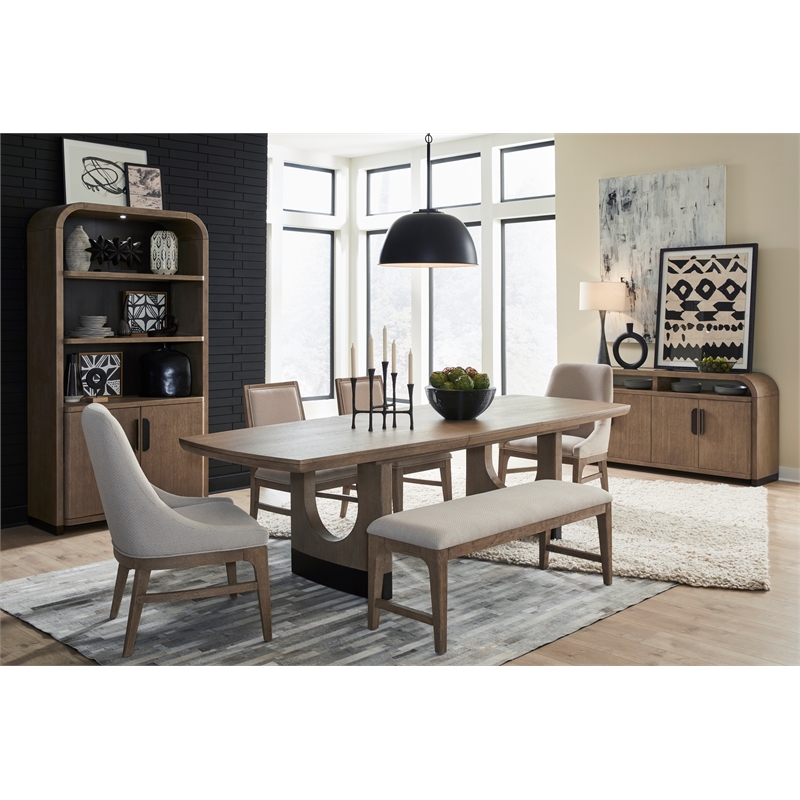 Magnussen Home Tristan Swiss Coffee Extendable Trestle Dining Table