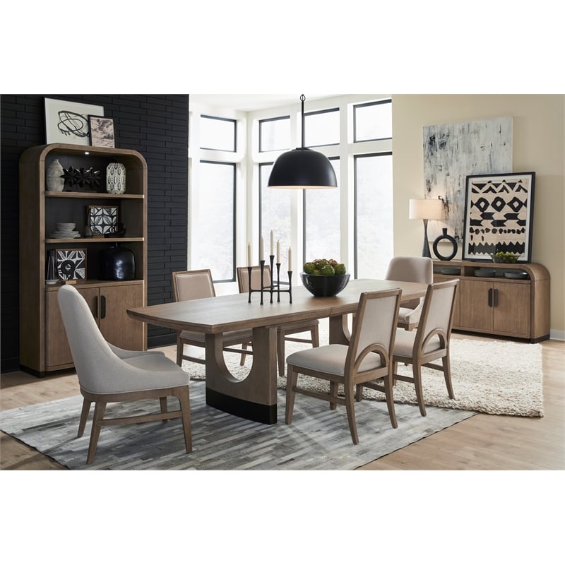 Magnussen Home Tristan Swiss Coffee Upholstered Side Chair Two Pack