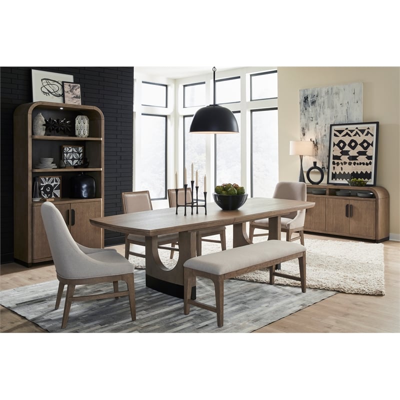 Magnussen Home Tristan Swiss Coffee Upholstered Side Chair Two Pack