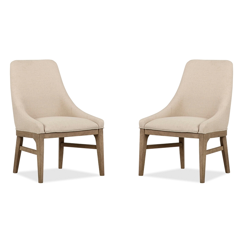 Magnussen Home Tristan Swiss Coffee Upholstered Arm Chair Two Pack