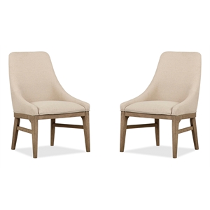 Magnussen Home Tristan Swiss Coffee Upholstered Arm Chair Two Pack