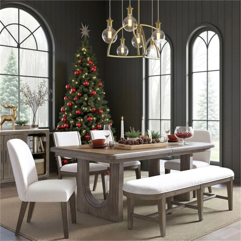 Magnussen Home Westbourne Dark Umber Upholstered Side Chair Two Pack