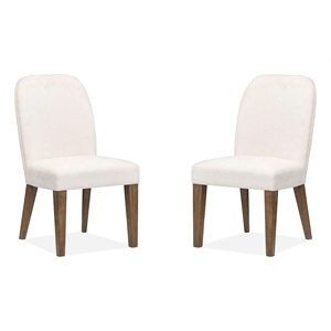 Magnussen Home Westbourne Dark Umber Upholstered Host Chair Two Pack