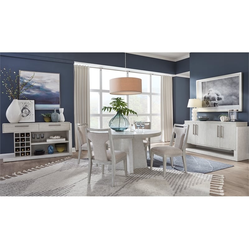 Magnussen Home Lorelei Misty Cloud Upholstered Host Chair Two Pack