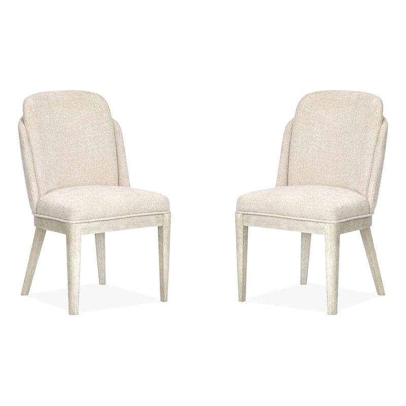 Magnussen Home Lorelei Misty Cloud Upholstered Host Chair Two Pack