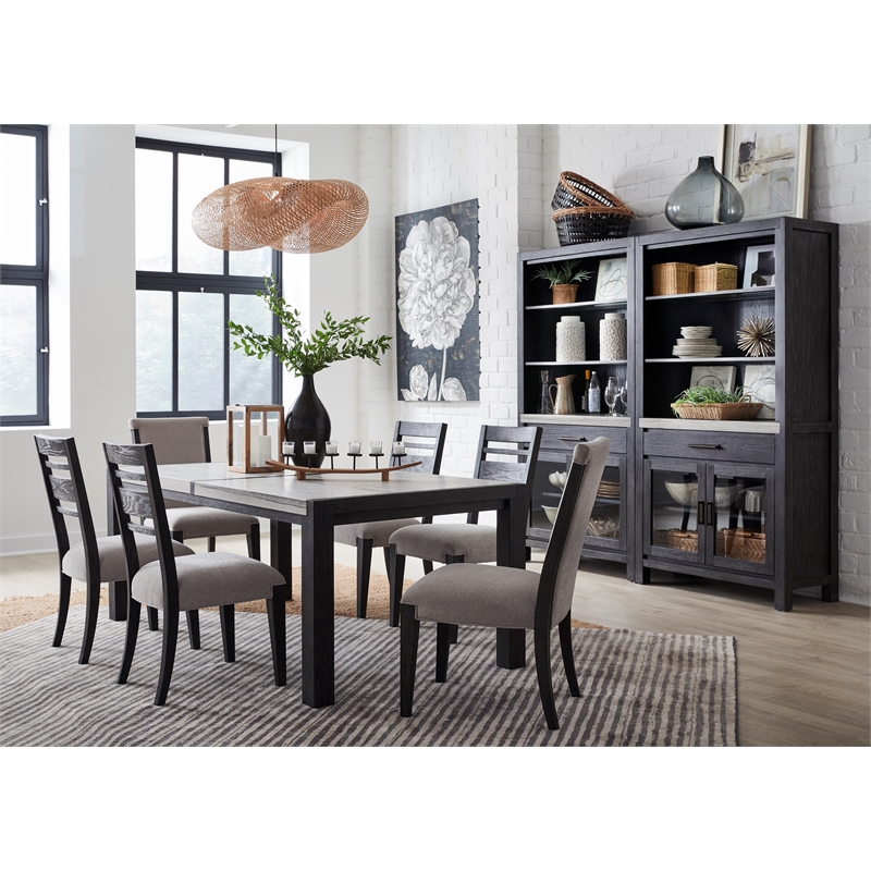 Magnussen Home Plum Creek Ravenwood Black Rectangular Dining Table