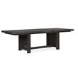 Magnussen Home Plum Creek Ravenwood Black Extendable Trestle Dining Table